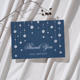 Tarjeta De Agradecimiento Denim Blue Jean Baby Shower