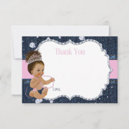 Tarjeta De Agradecimiento Denim & Diamonds Baby Shower