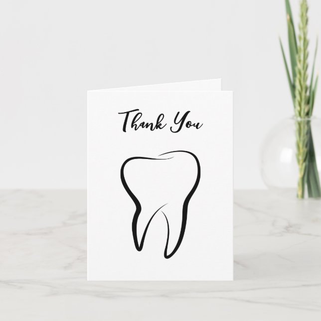 Tarjeta De Agradecimiento Dental Tooth Medical Dentistry (Anverso)