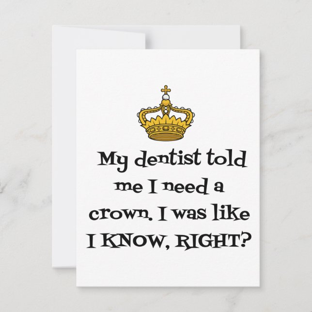 TARJETA DE AGRADECIMIENTO DENTISTA CROWN (Anverso)