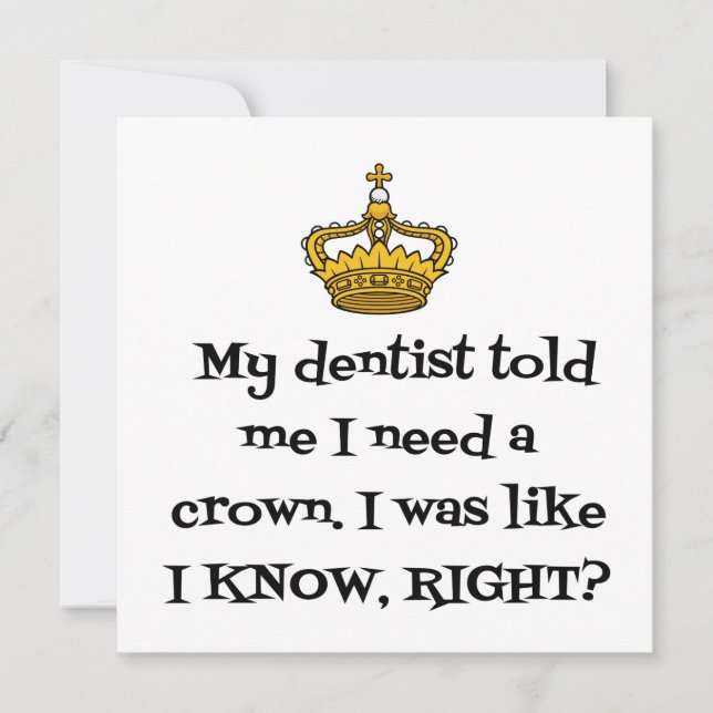 TARJETA DE AGRADECIMIENTO DENTISTA CROWN (Anverso)