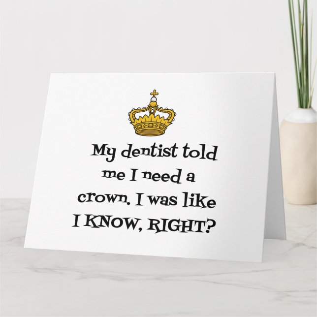 TARJETA DE AGRADECIMIENTO DENTISTA CROWN (Anverso)