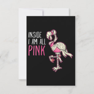 Tarjeta De Agradecimiento Dentro Soy Todo Flamingo Rosa Flamingo gracioso