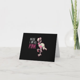 Tarjeta De Agradecimiento Dentro Soy Todo Flamingo Rosa Flamingo gracioso