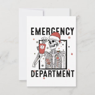 Tarjeta De Agradecimiento Departamento de Emergencia Skeleton Enfermería Caf