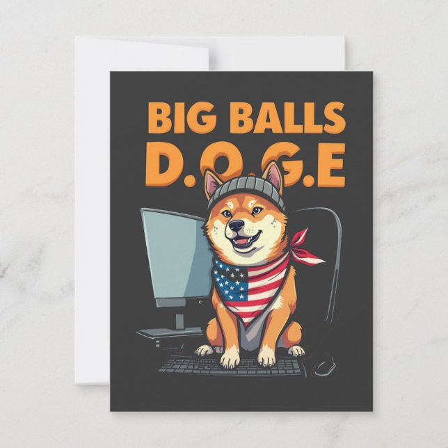 Tarjeta De Agradecimiento Departamento Doge de Eficiencia del Gobierno (Anverso)