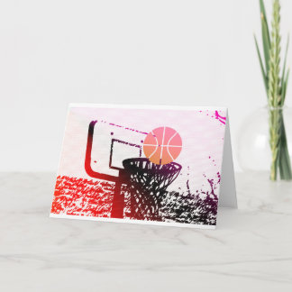 Tarjeta De Agradecimiento Deporte de Equipo Balón Baloncesto Red Entrenador