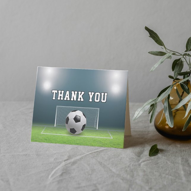 Tarjeta De Agradecimiento Deportes de fútbol de estadio (Soccer Field Football Sports Thank You Card
)