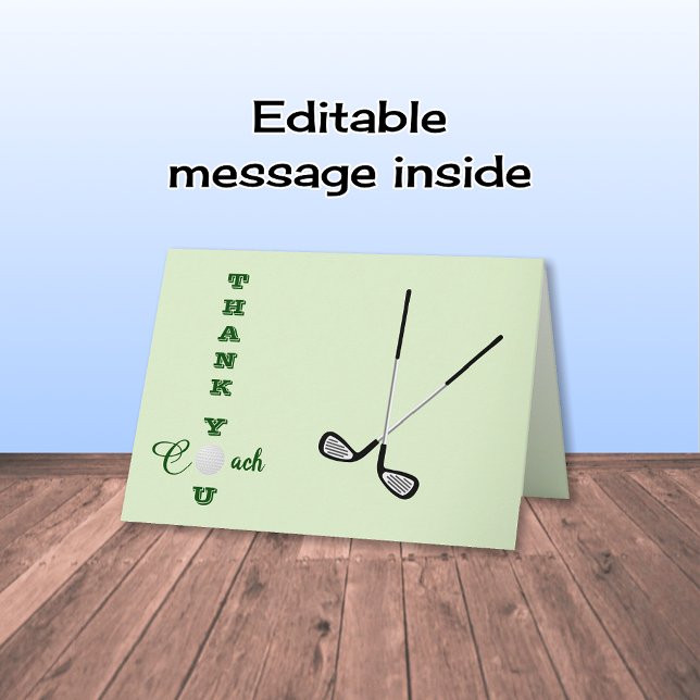 Tarjeta De Agradecimiento Deportes en entrenadores de golf (Subido por el creador)