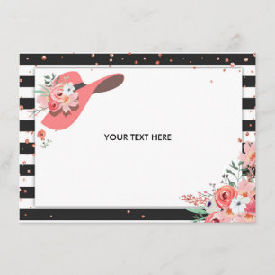 Tarjeta de agradecimiento Derby Bridal Shower Wear