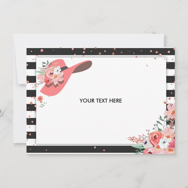 Tarjeta de agradecimiento Derby Bridal Shower Wear (Anverso)