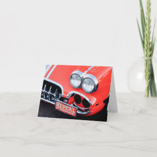 Tarjeta De Agradecimiento Derogar la Enmienda 18 Clásico Coche Rojo