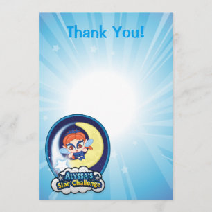 Tarjeta De Agradecimiento Desafío de la estrella de Alyssa