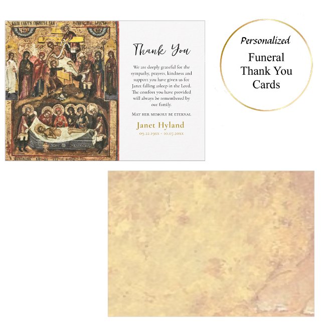 Tarjeta De Agradecimiento Descenso del funeral ortodoxo cruzado (Subido por el creador)