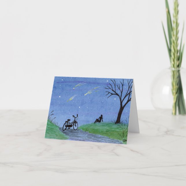 Tarjeta De Agradecimiento Deseando una estrella (Anverso)