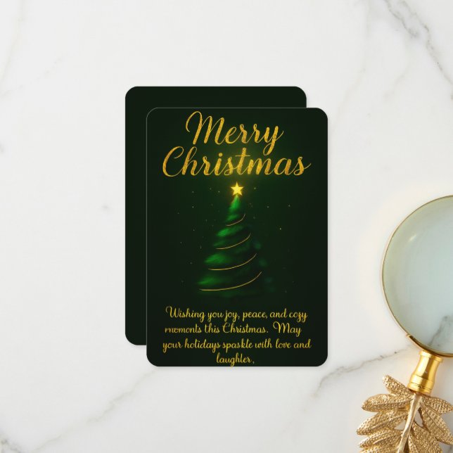 Tarjeta De Agradecimiento - "Deseándole una Feliz Navidad" (Anverso/Reverso In Situ)