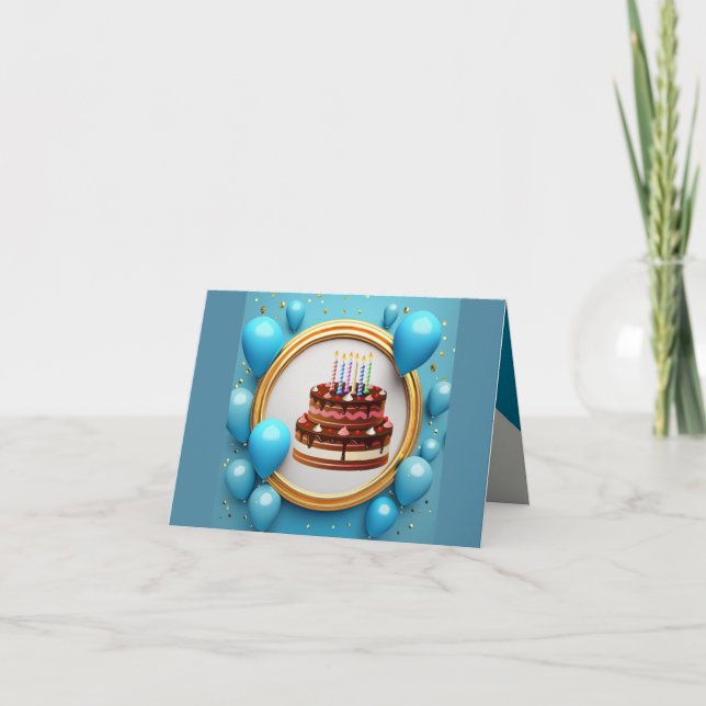 Tarjeta De Agradecimiento "Deseos de cumpleaños" (Anverso)