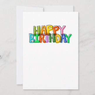 Tarjeta De Agradecimiento Deseos de cumpleaños coloridos simples