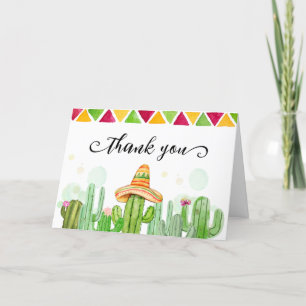 Tarjeta De Agradecimiento Desert Fiesta Cactus Taco 'Bout A Baby Shower