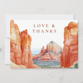 Tarjeta De Agradecimiento Desert Mountain Wedding Photo Thank You Card