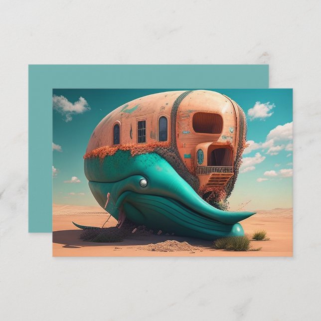 Tarjeta De Agradecimiento Desert Whale House (Anverso / Reverso)