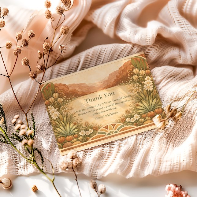 Tarjeta De Agradecimiento Desert Wildflower Garden Birthday (Subido por el creador)