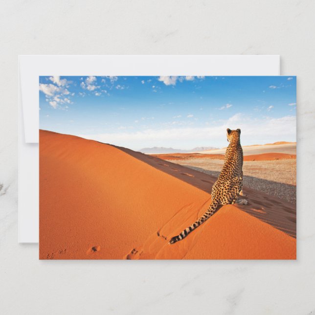 Tarjeta De Agradecimiento Deserts | Cheetah Savannah Desert (Anverso)