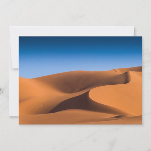 Tarjeta De Agradecimiento Deserts | Sand Dunes Near Illizi, South Algeria (Anverso)