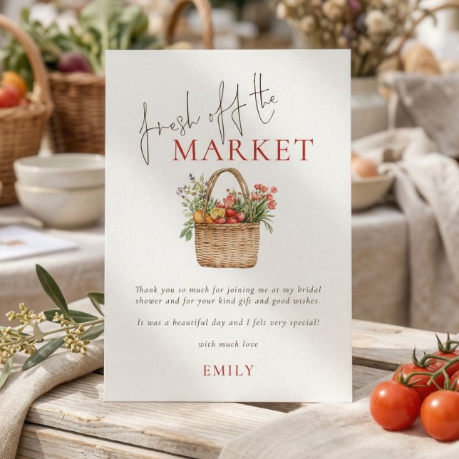 Tarjeta De Agradecimiento Desfile Nupcial Fresco del Mercado (Subido por el creador)