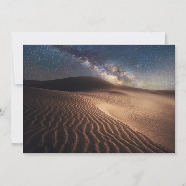 Tarjeta De Agradecimiento Desiertos | Ciudad Ordos Mongolia China (Anverso)