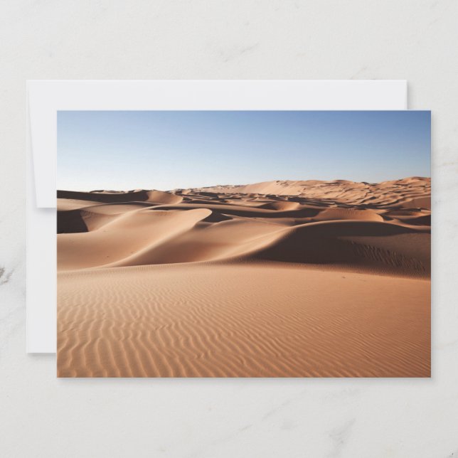Tarjeta De Agradecimiento Desiertos | Dunas de arena de los Emiratos Árabes  (Anverso)