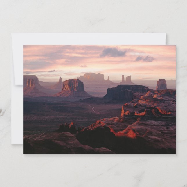 Tarjeta De Agradecimiento Desiertos | Monument Valley Utah-Ariziona (Anverso)