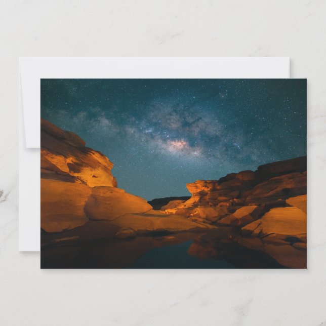 Tarjeta De Agradecimiento Desiertos | Sam Pan Bok Noche Tailandia (Anverso)