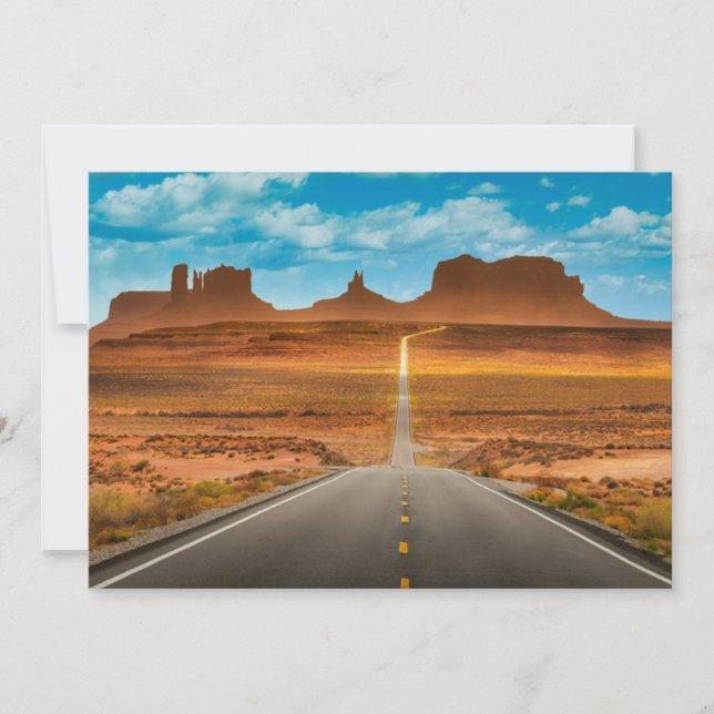 Tarjeta De Agradecimiento Desiertos | Valle del Monumento, Utah (Anverso)