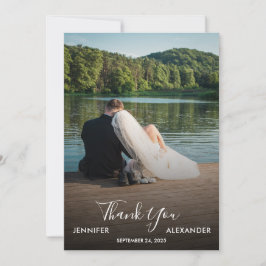 Tarjeta De Agradecimiento Design your own photo Thank you Wedding card