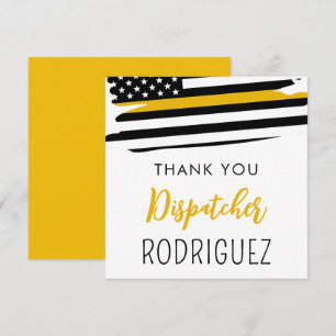 Tarjeta De Agradecimiento Despachador Personalizado Línea de Oro Fina Gracia