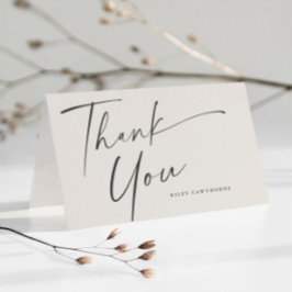 Tarjeta De Agradecimiento Despedida de Soltera Boho con Letra Moderna