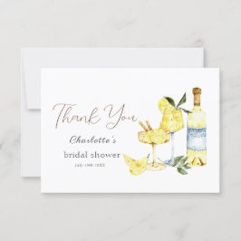 Tarjeta De Agradecimiento Despedida de soltera cóctel Love Limoncello