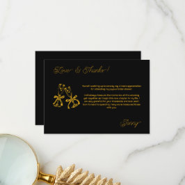 Tarjeta De Agradecimiento Despedida de soltera con botas y burbujas