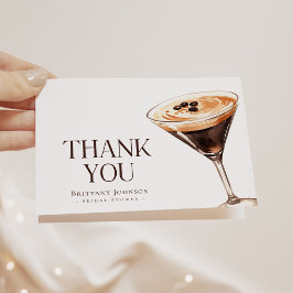 Tarjeta De Agradecimiento Despedida de soltera con Martini de Espresso 'El A