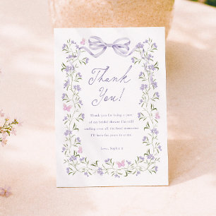 Tarjeta De Agradecimiento Despedida de soltera Cottagecore Flor Silvestre Pú