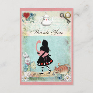 Tarjeta De Agradecimiento Despedida de soltera de Alice, Flamingo y Cat: Gra