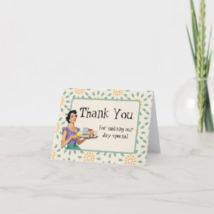 Tarjeta De Agradecimiento Despedida de soltera de ama de casa retro