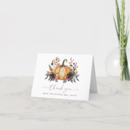 Tarjeta De Agradecimiento Despedida de soltera de calabaza de otoño