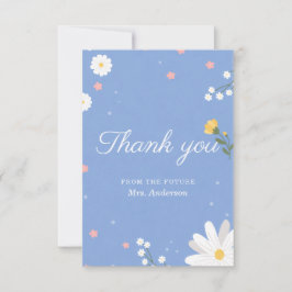 Tarjeta De Agradecimiento Despedida de soltera de flor silvestre 