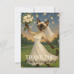 Tarjeta De Agradecimiento Despedida de soltera de golf para amantes de los g