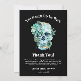 Tarjeta De Agradecimiento Despedida de soltera de Halloween hasta que la mue