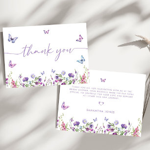 Tarjeta De Agradecimiento Despedida de soltera de Mariposas Modernas 
