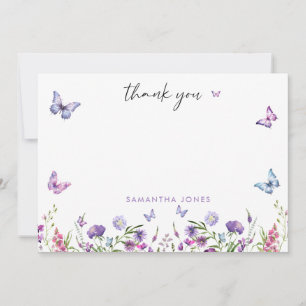 Tarjeta De Agradecimiento Despedida de soltera de Mariposas Modernas