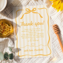 Tarjeta De Agradecimiento Despedida de soltera de miel 